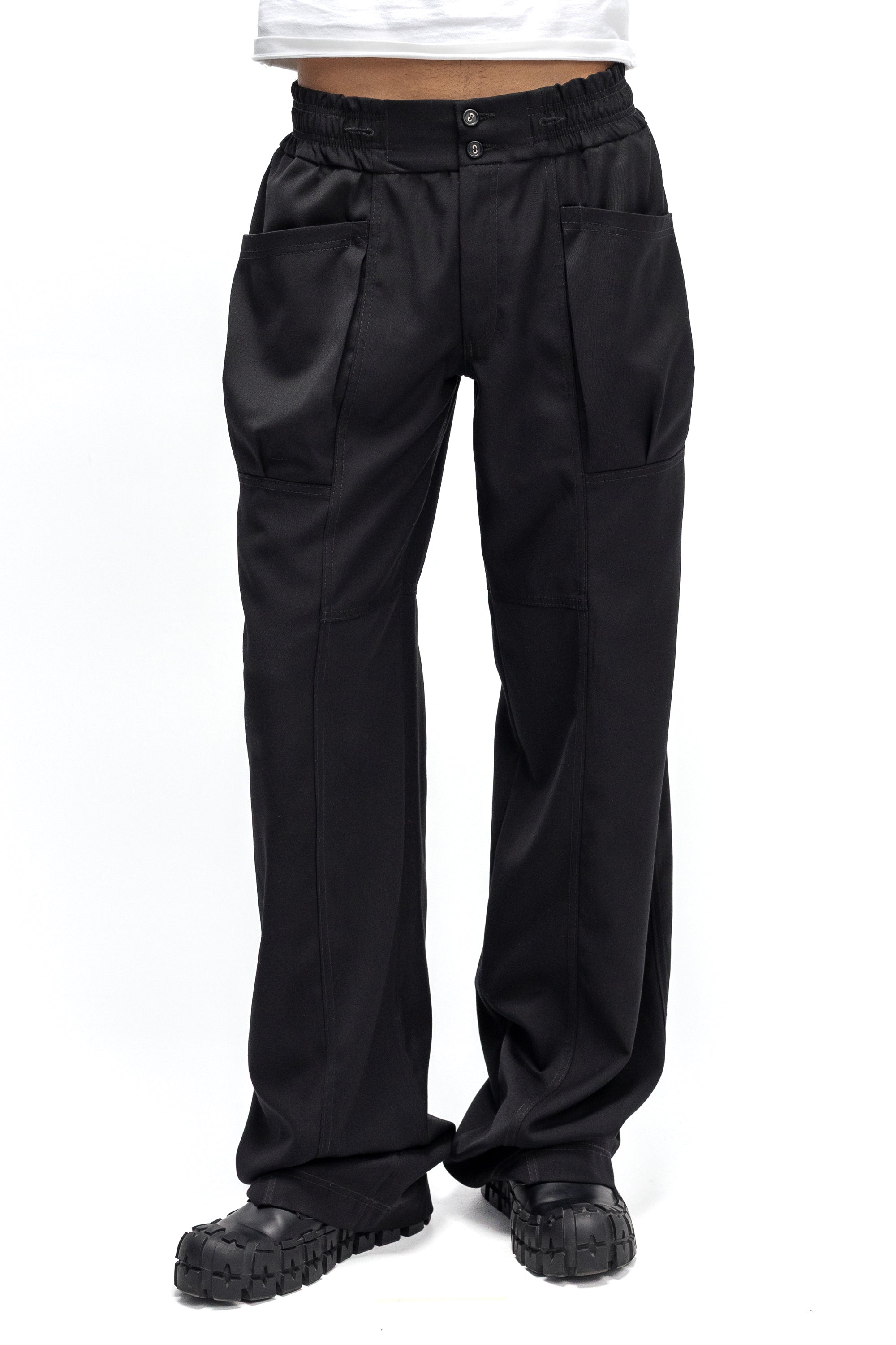 Pantaloni Relaxed Fit Cu Buzunare Burduf