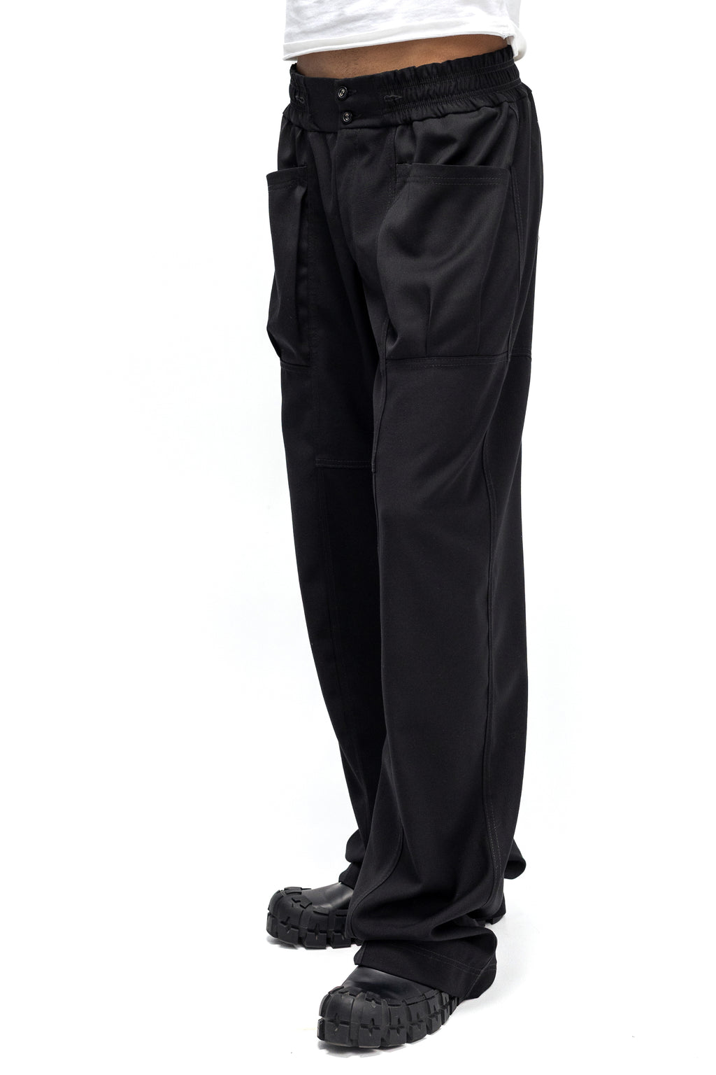 Pantaloni Relaxed Fit Cu Buzunare Burduf