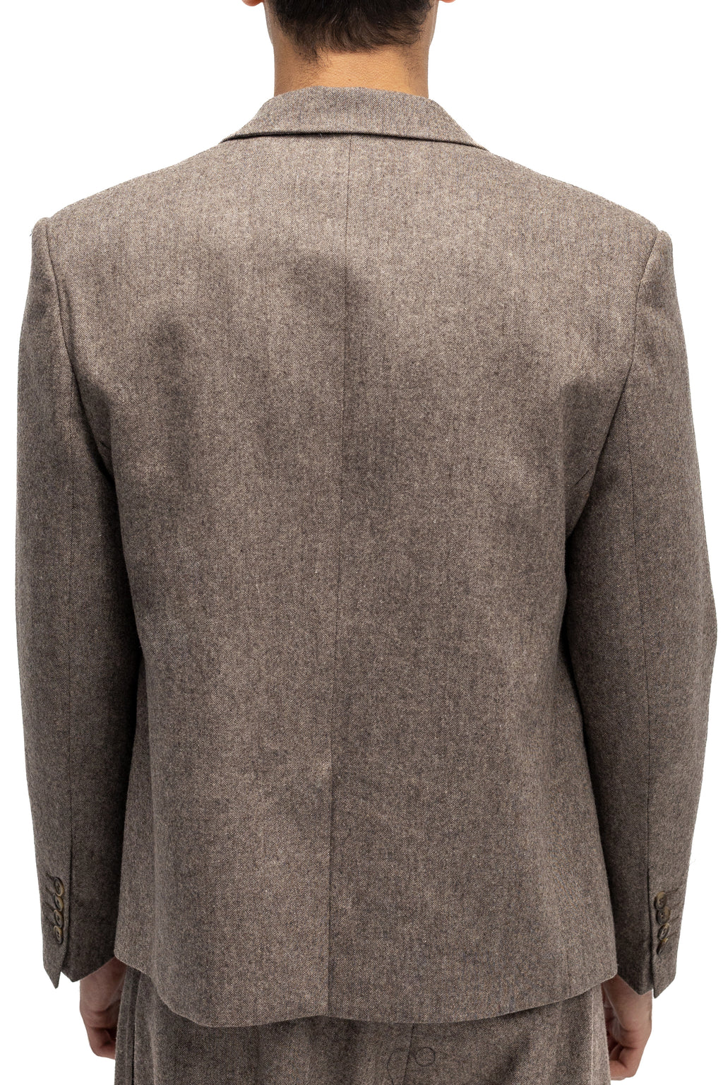 Sacou Gri Taupe din Lana cu un Nasture