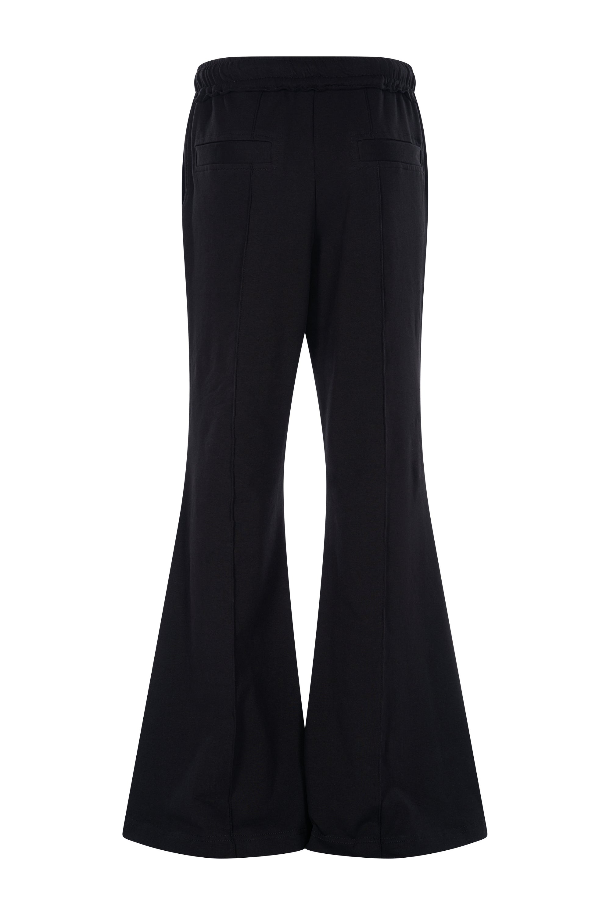 Pantaloni Negri Evazati si Fermoar Metalic