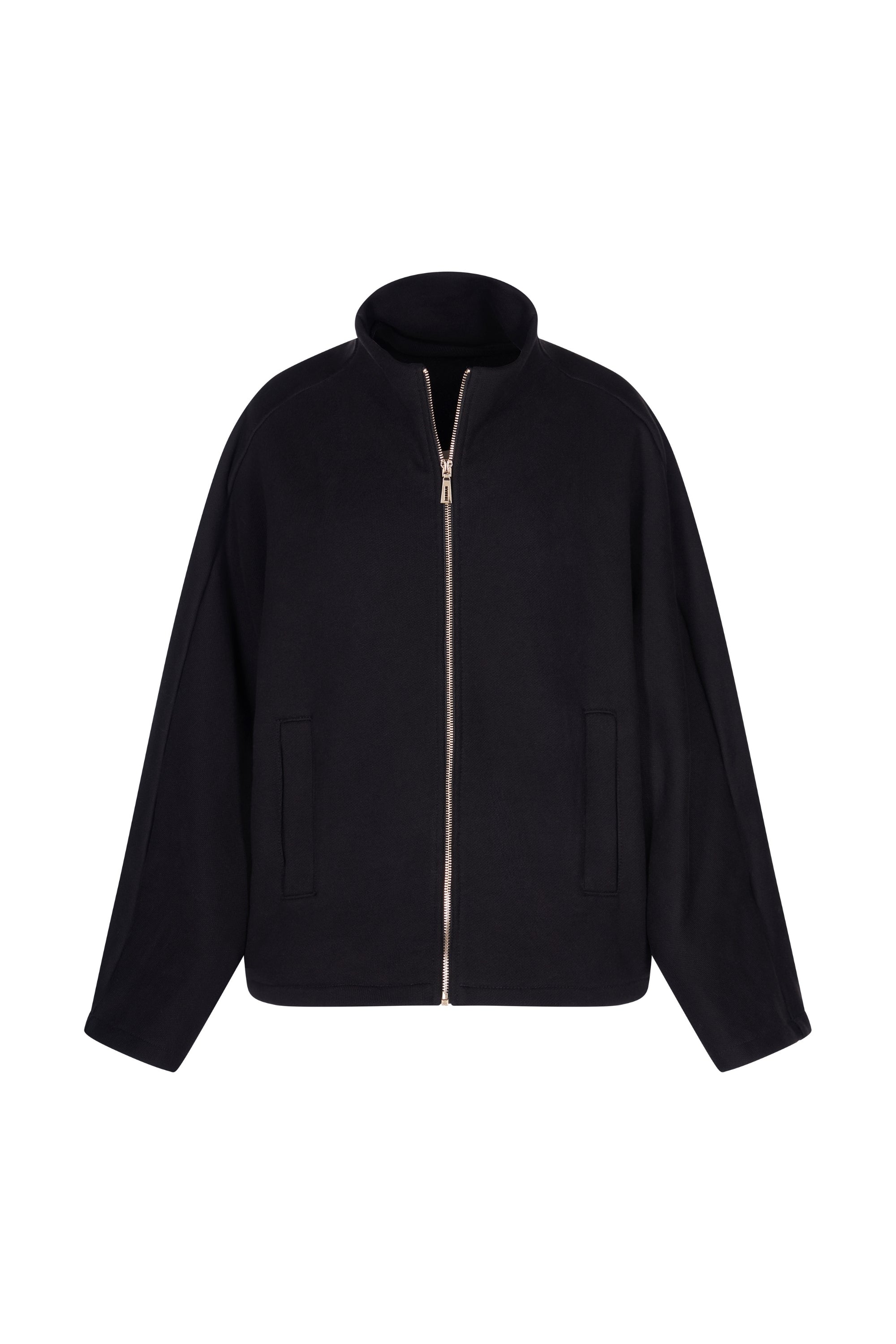 Jacheta cu Guler Inalt si Maneci tip Fluture