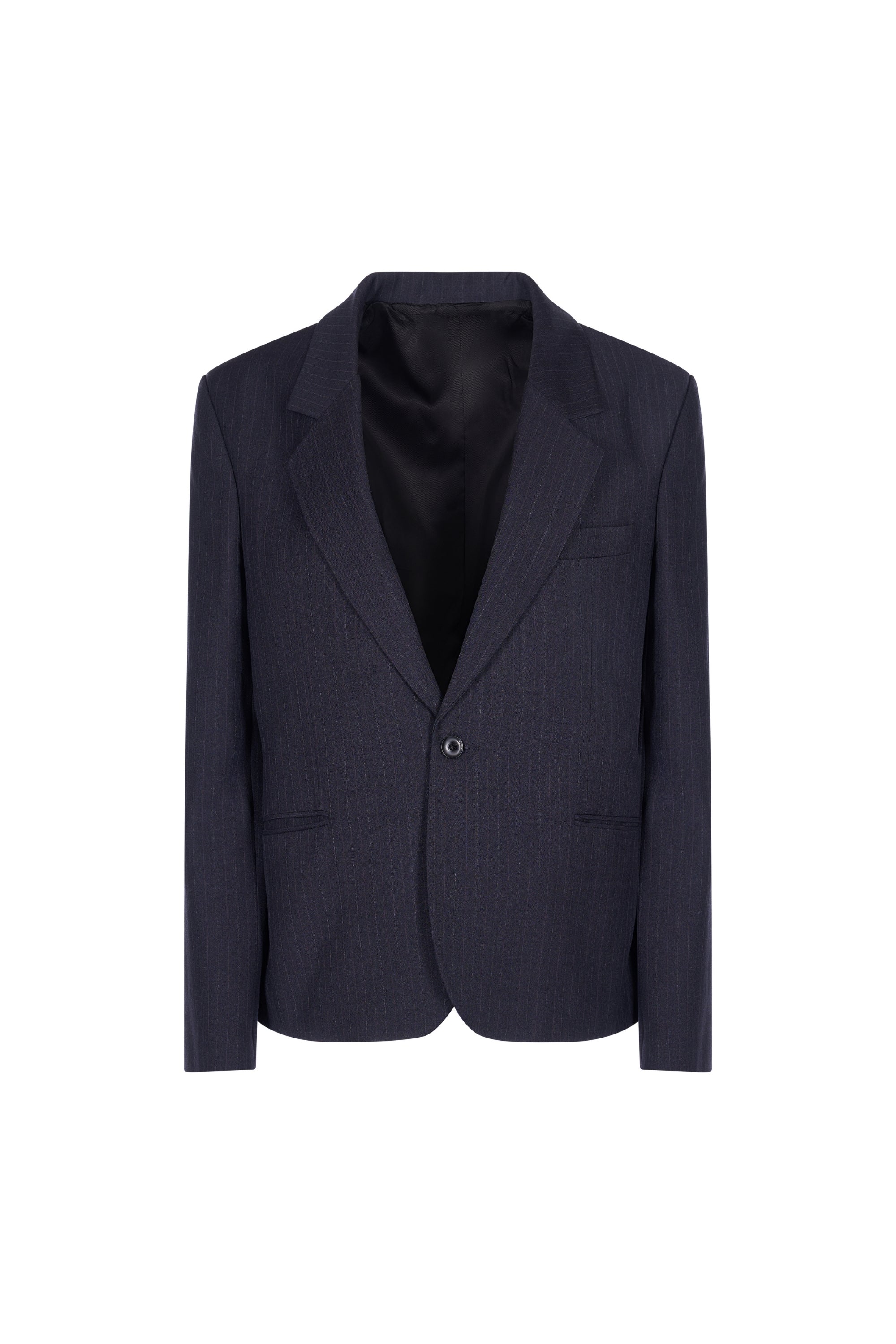 Sacou Bleumarin Oversized cu Rever Clasic