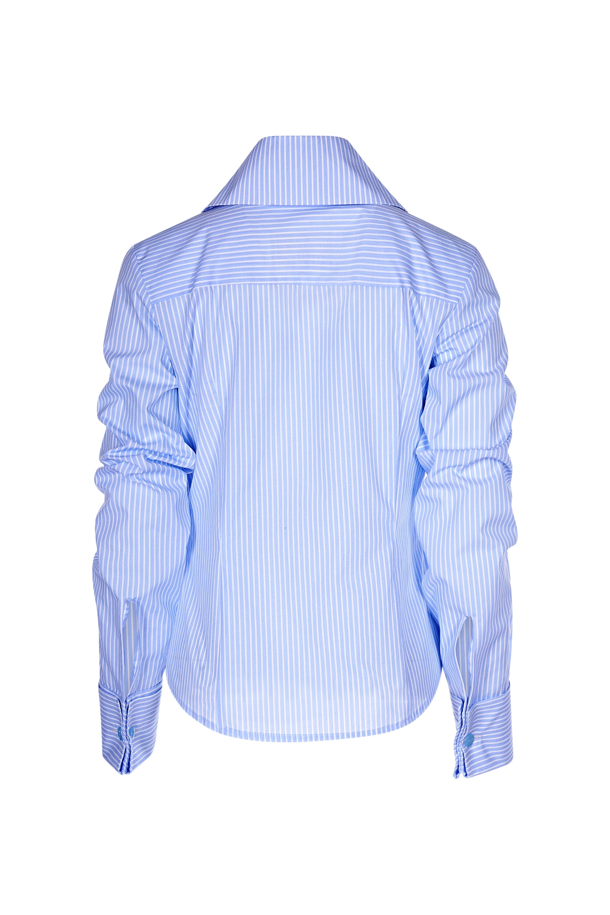 Camasa Albastra Cu Dungi Si Croiala Cambrata