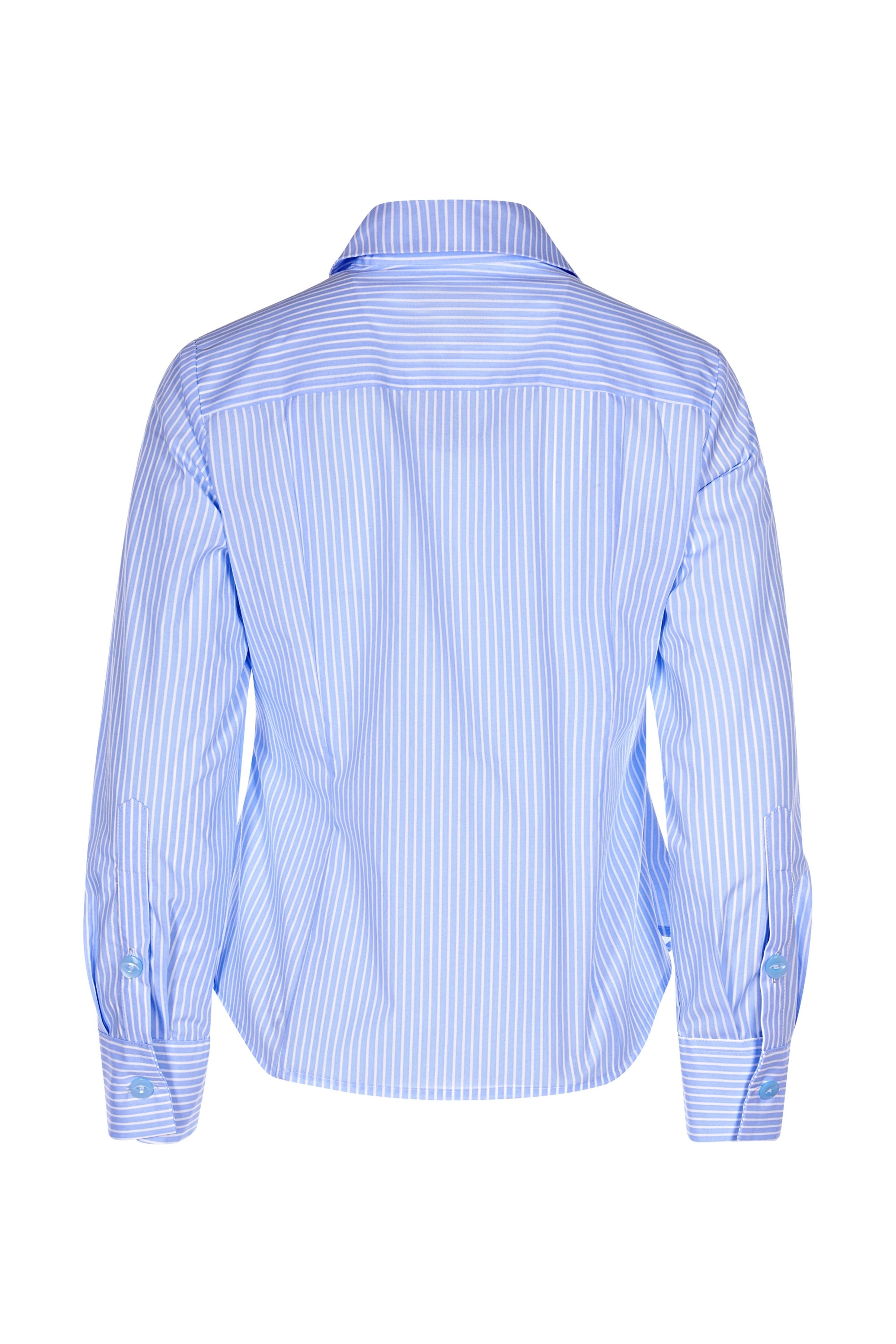 Camasa Albastra Cu Dungi Si Guler Clasic