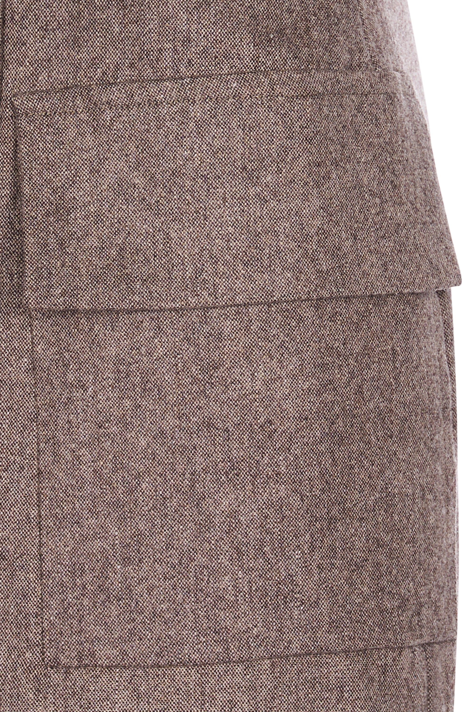 Fusta Mini Gri Taupe Cu Buzunare Cargo