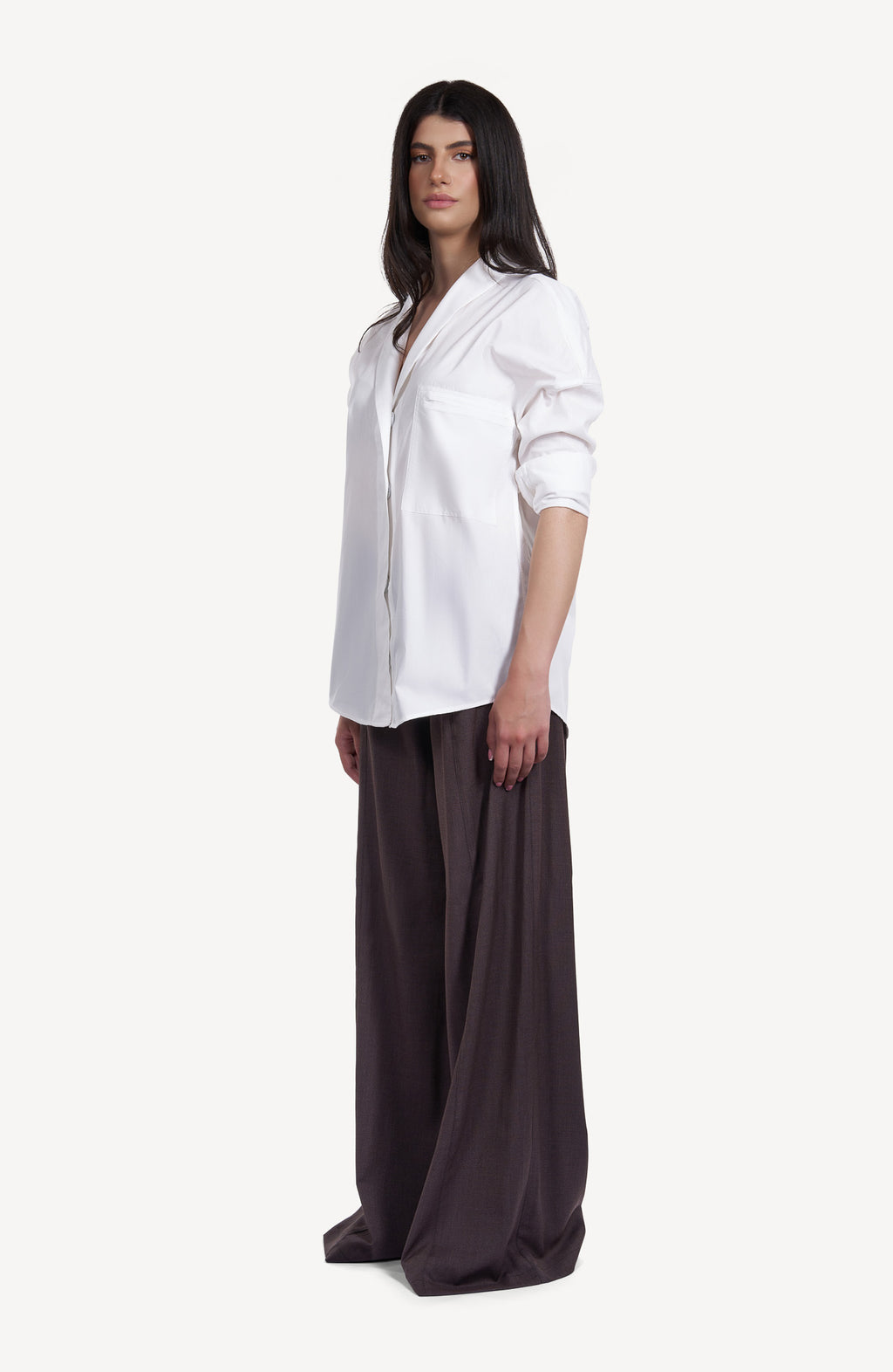 Camasa Oversized cu Buzunar Aplicat