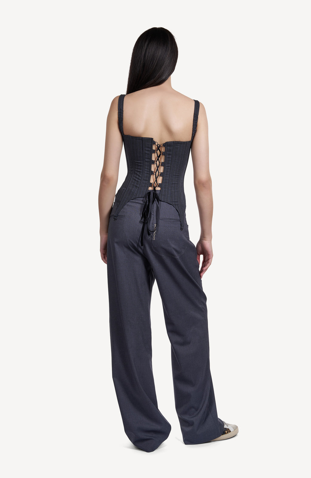 Corset Structurat cu Dungi Fine
