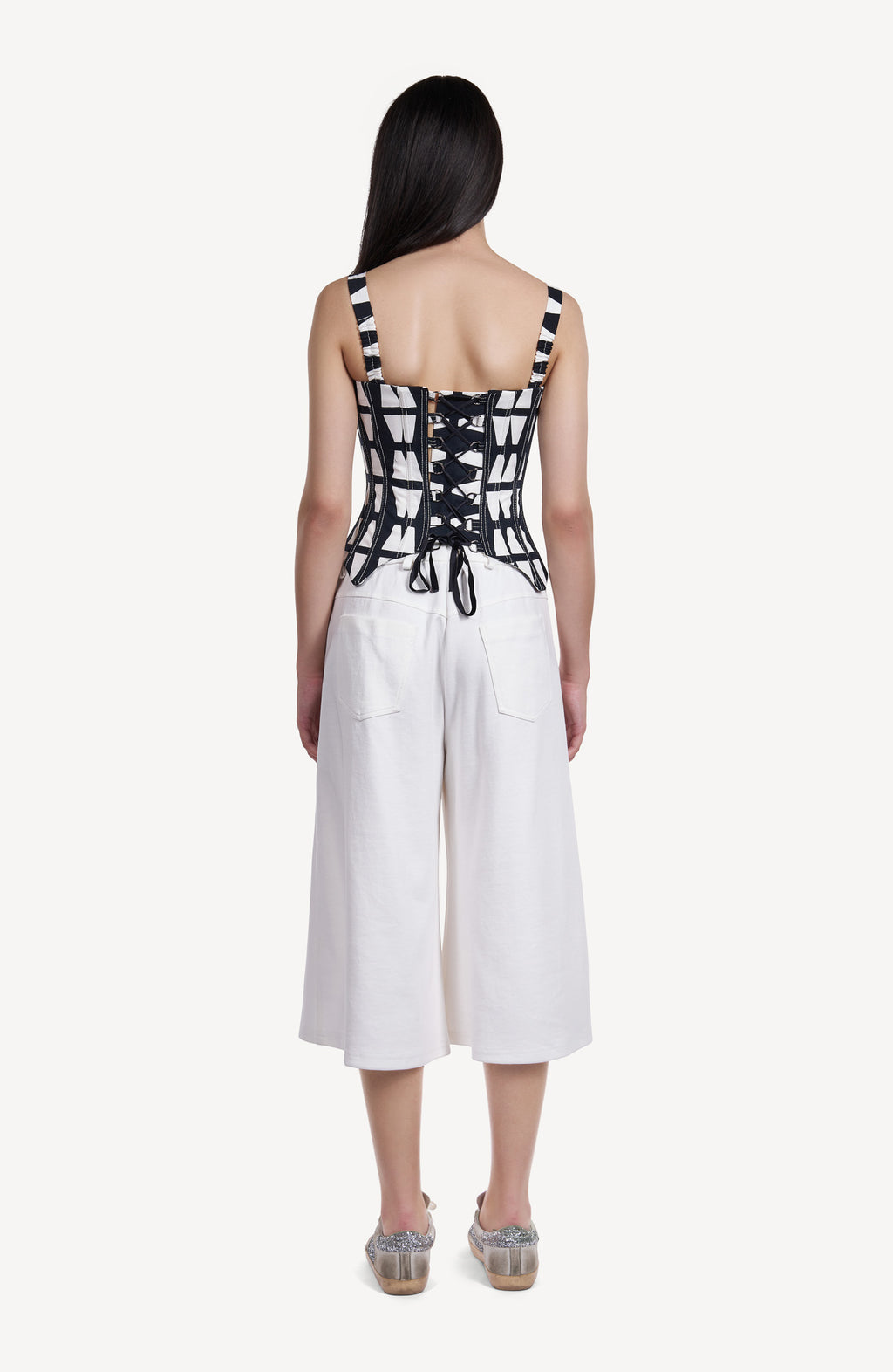 Corset Structurat cu Imprimeu Grafic