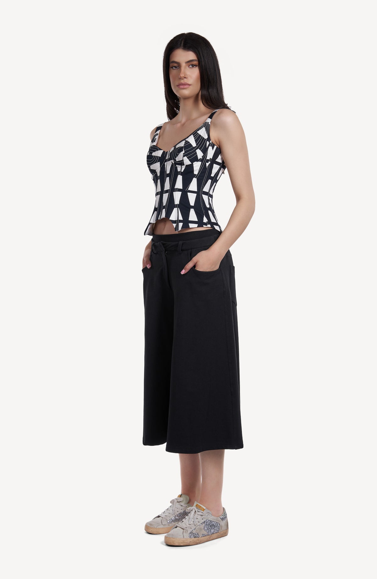 Pantaloni Culotte Negri