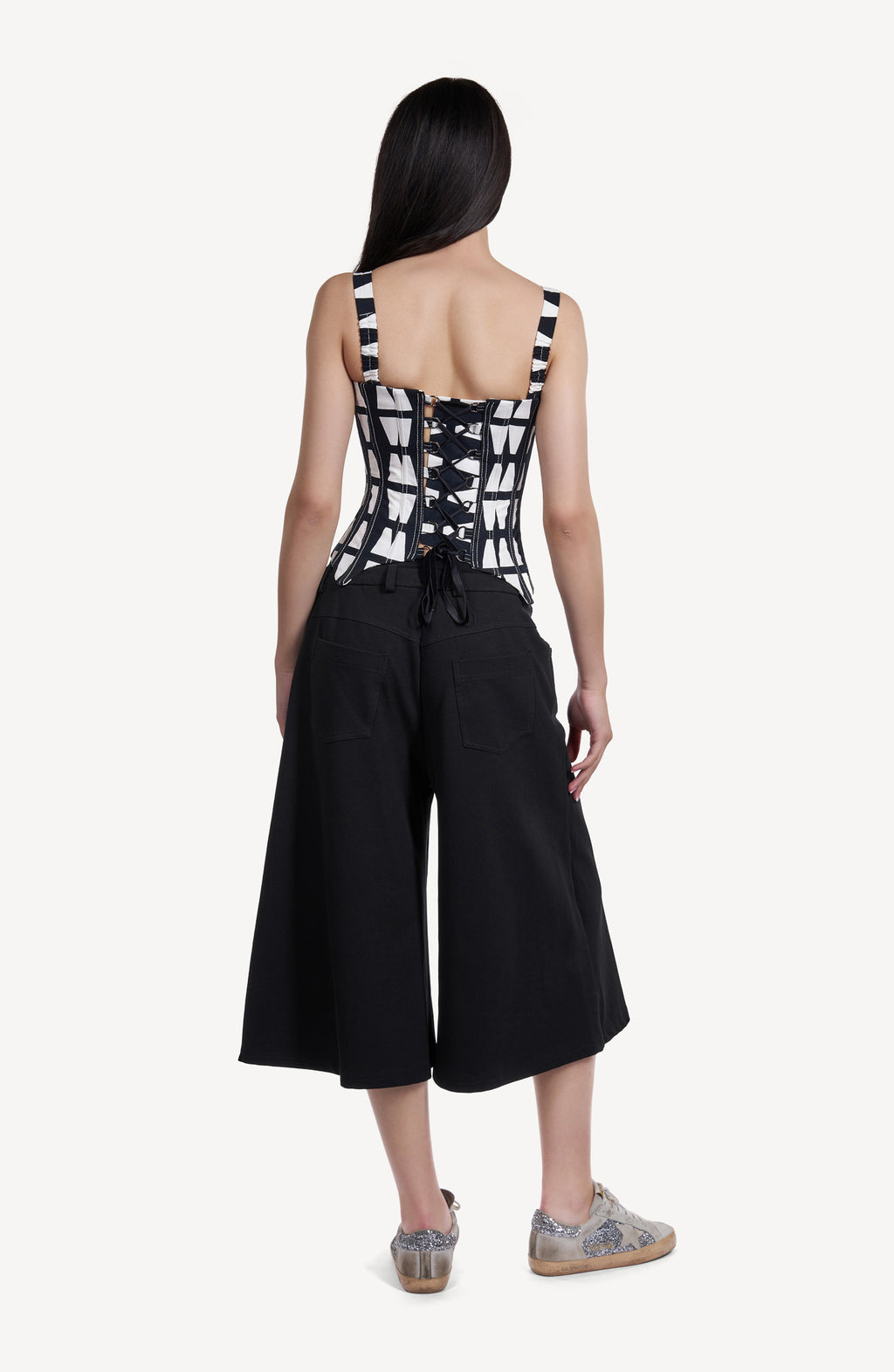 Pantaloni Culotte Negri
