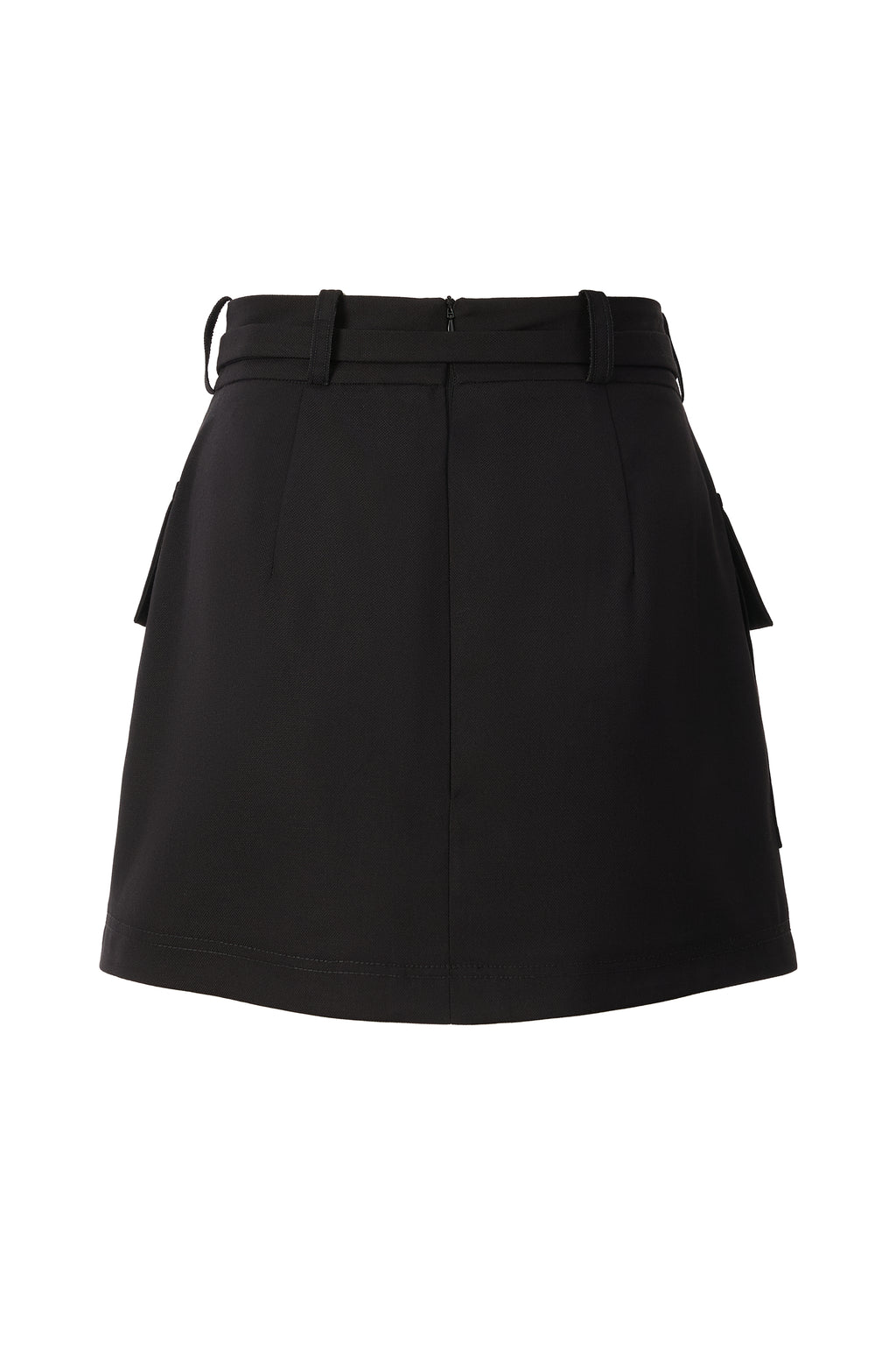 Fusta Mini Neagra cu Buzunare Cargo