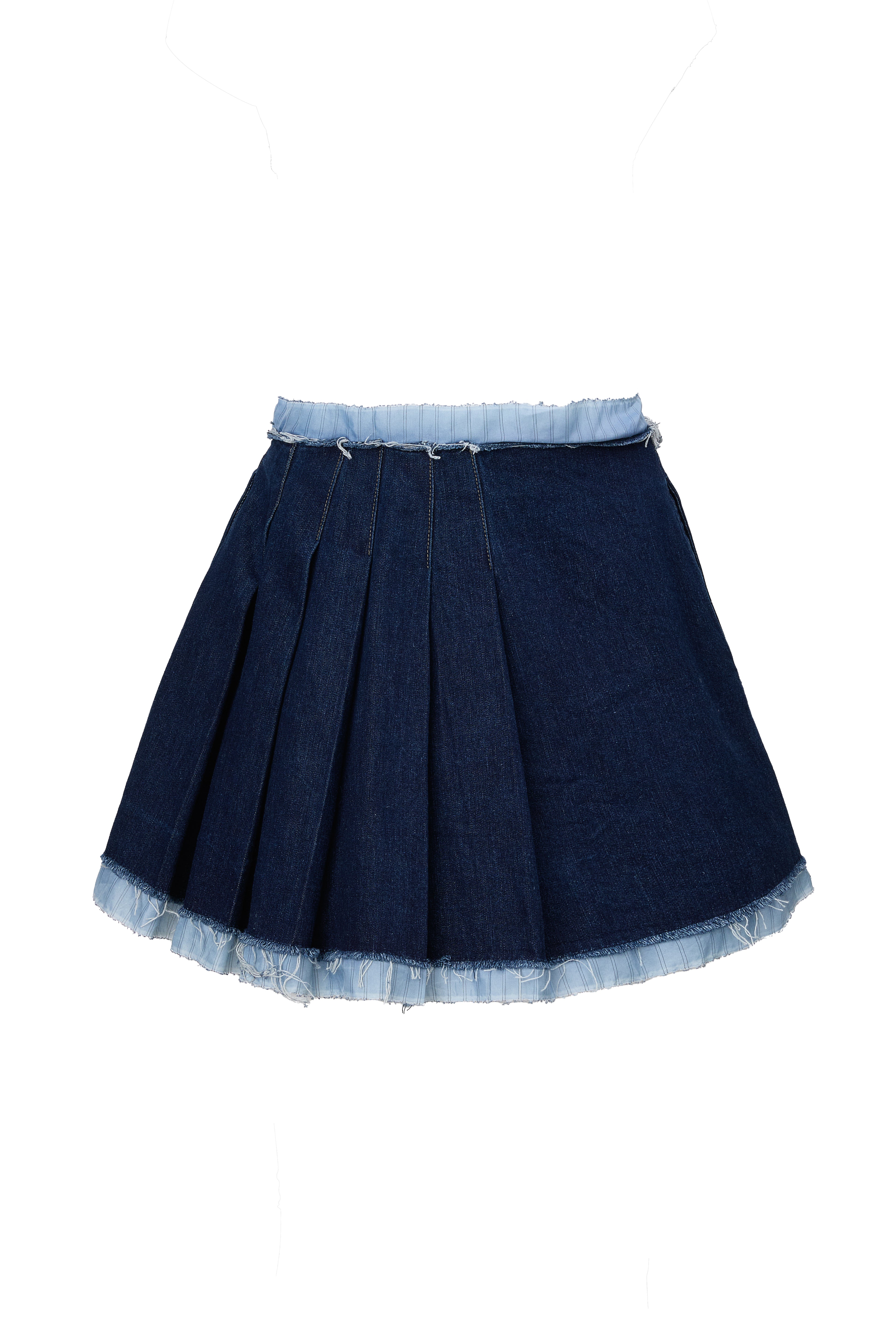 Fusta Mini Denim cu Buzunare