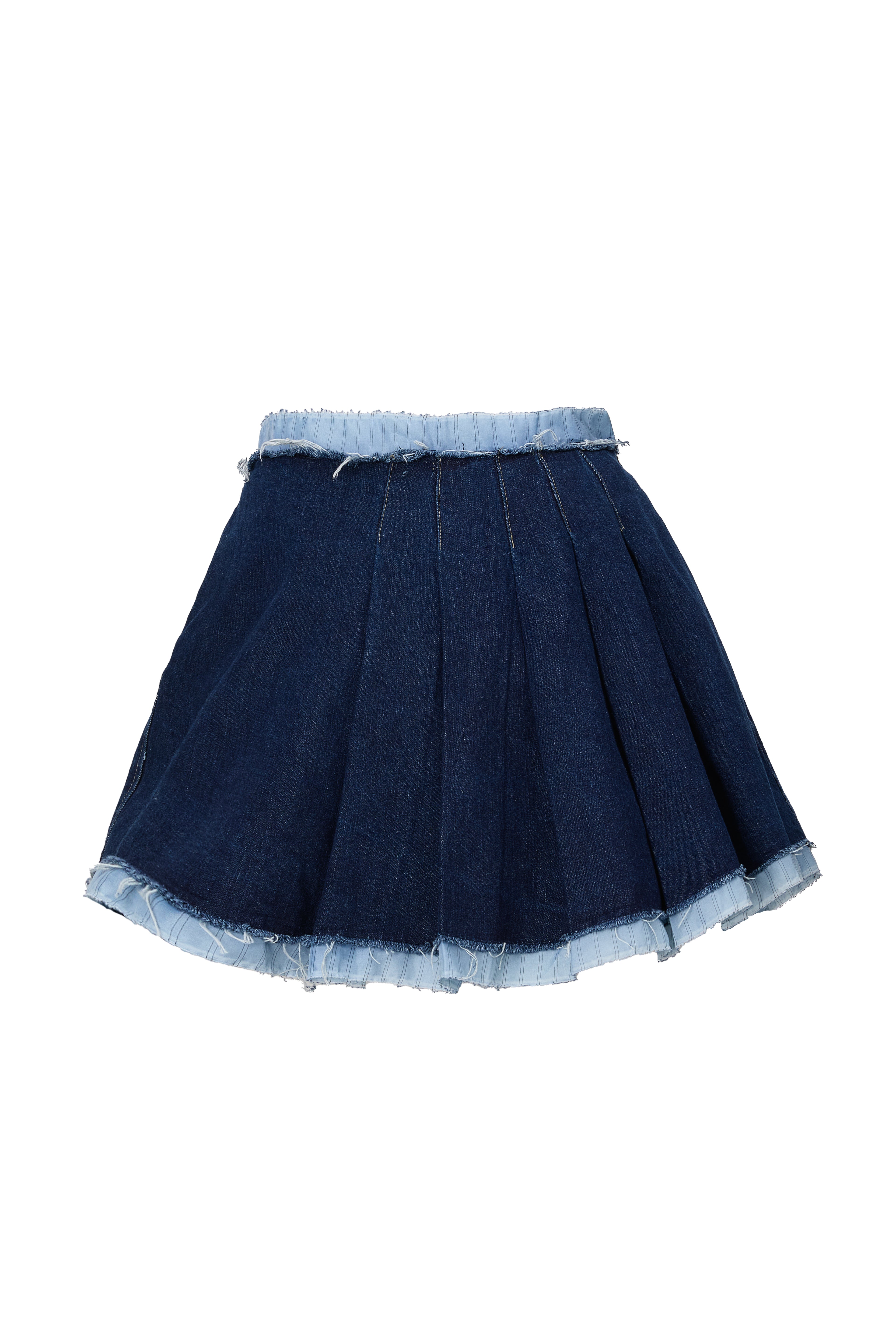 Fusta Mini Denim cu Buzunare