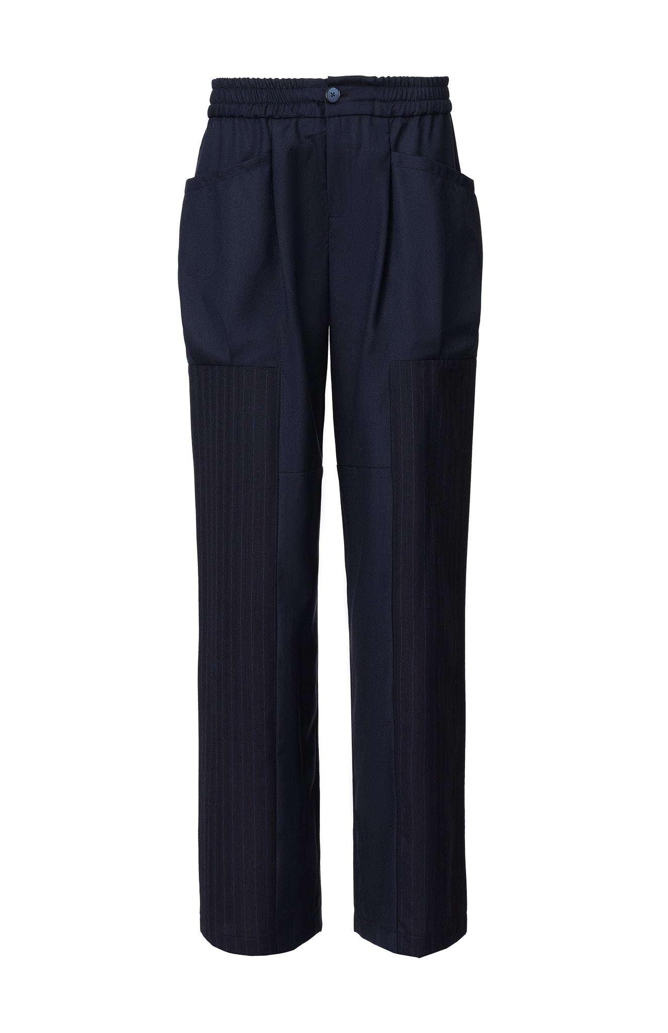 Pantaloni Bleumarin cu Buzunare Burduf