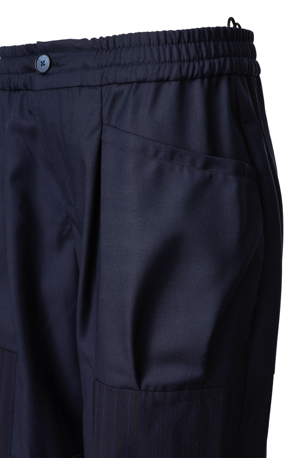 Pantaloni Bleumarin cu Buzunare Burduf