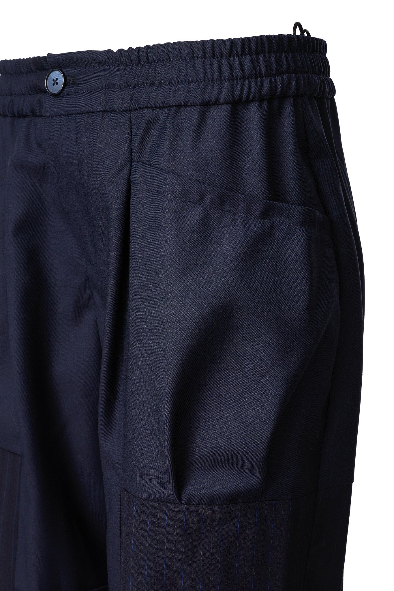 Pantaloni Bleumarin cu Buzunare Burduf