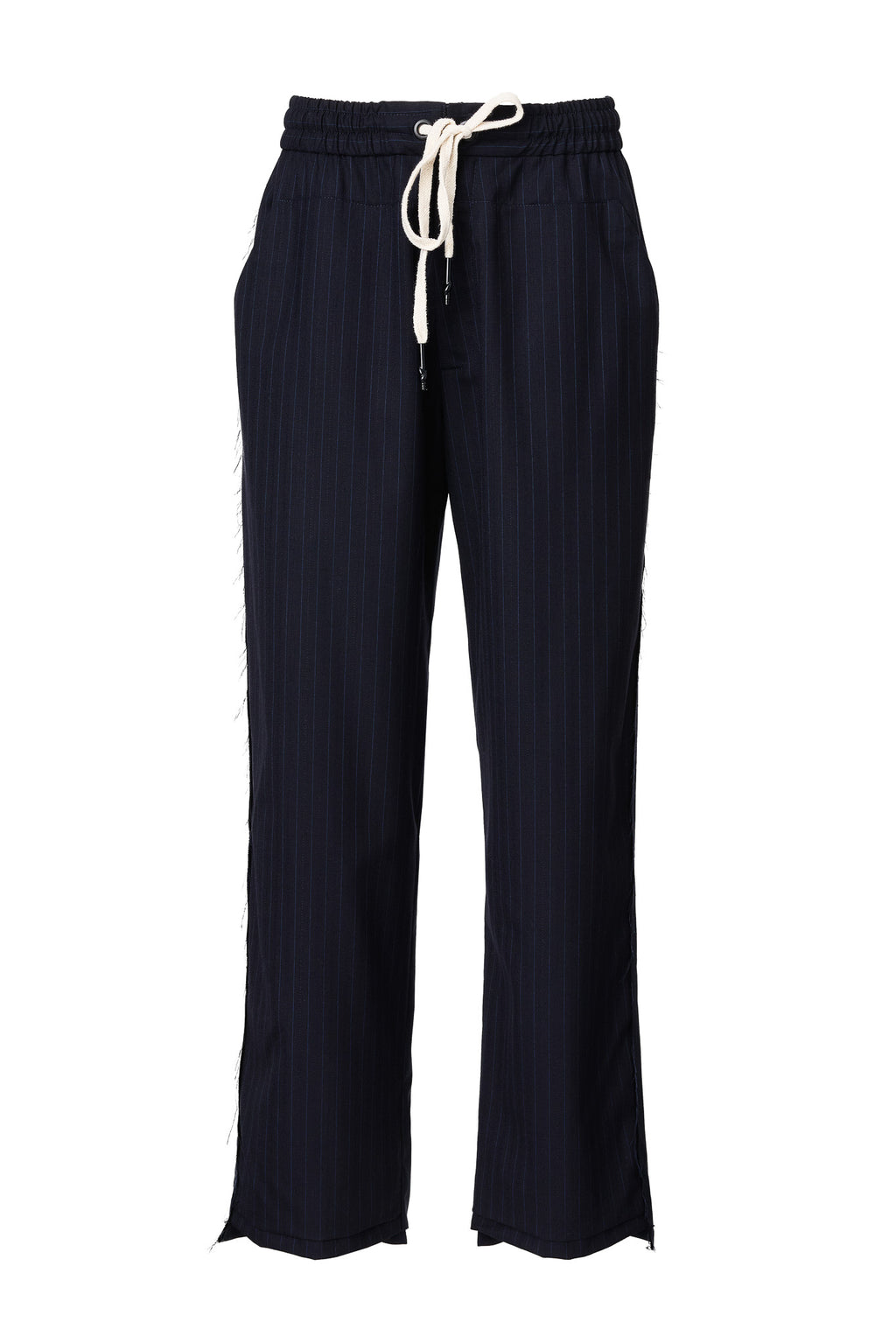 Pantaloni Bleumarin cu Contrast Fata-Spate