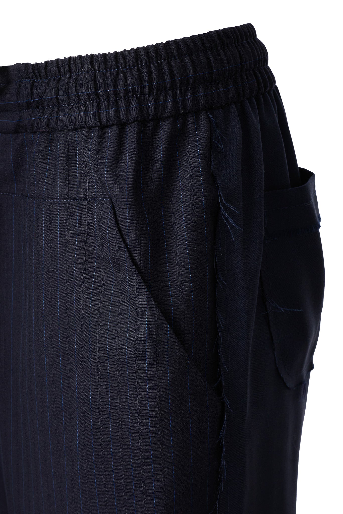 Pantaloni Bleumarin cu Contrast Fata-Spate