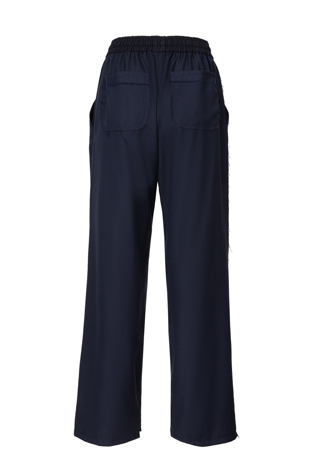 Pantaloni Bleumarin cu Contrast Fata-Spate
