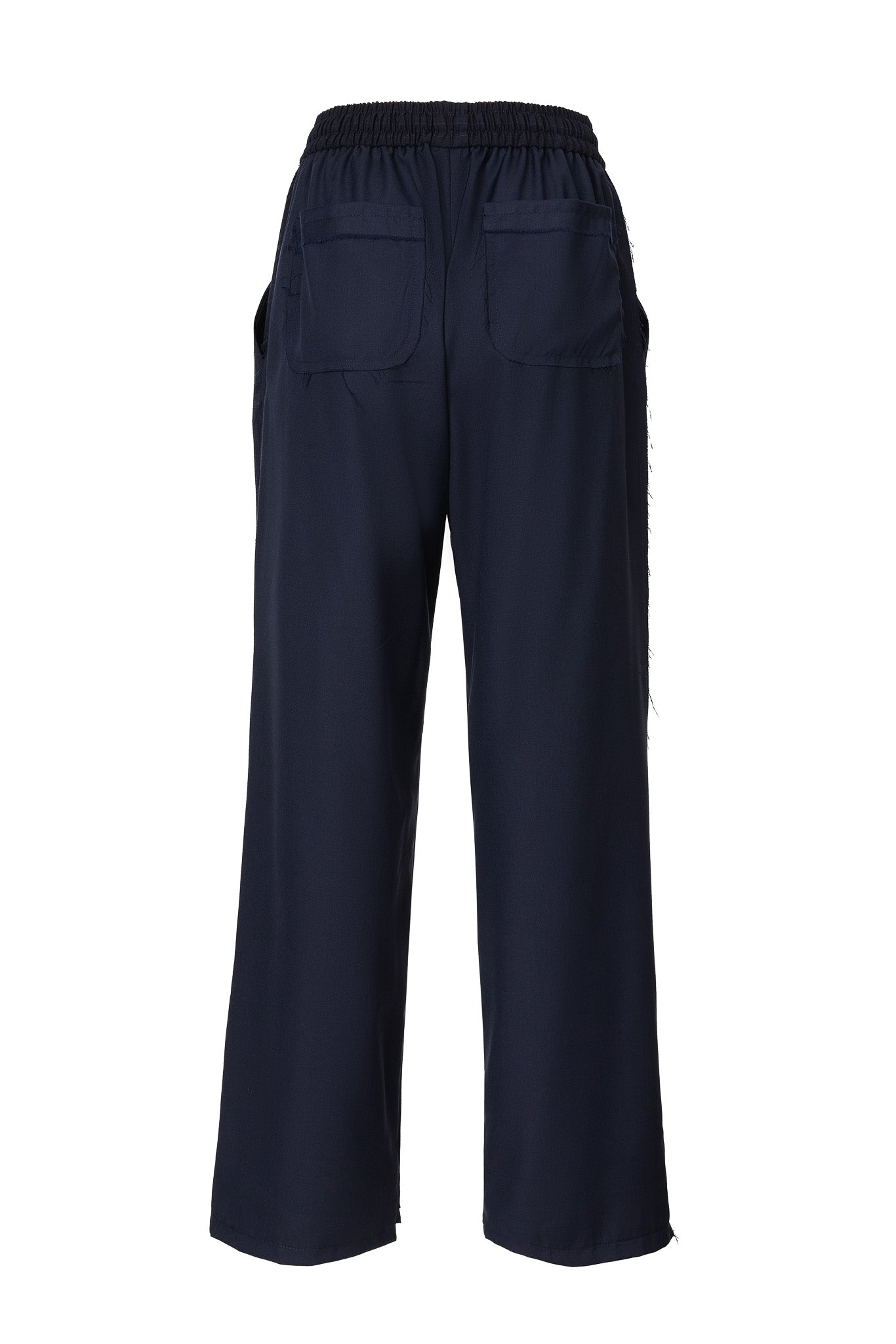 Pantaloni Bleumarin cu Contrast Fata-Spate