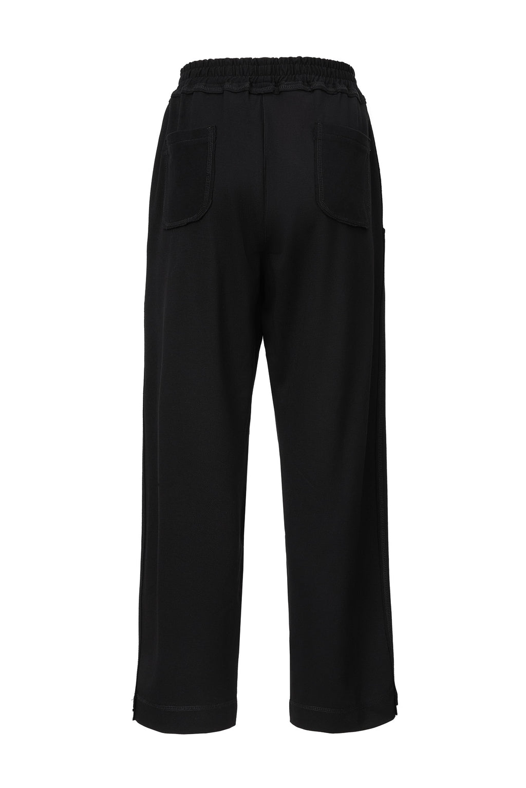 Pantaloni Negri cu Talie Elastica