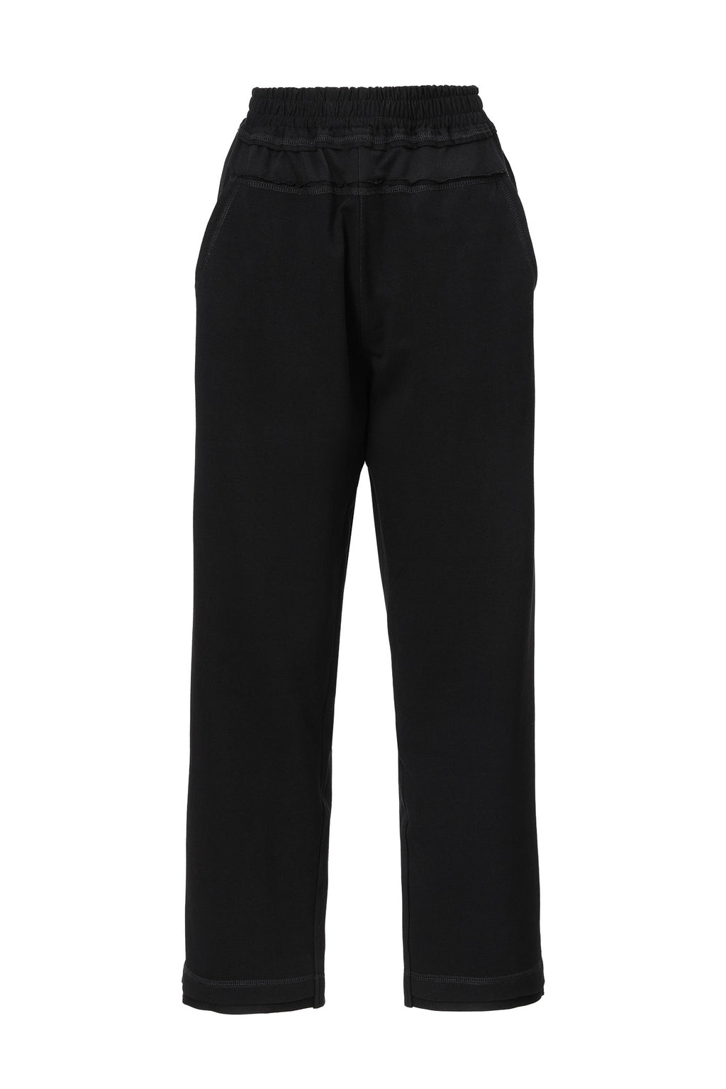 Pantaloni Negri cu Talie Elastica