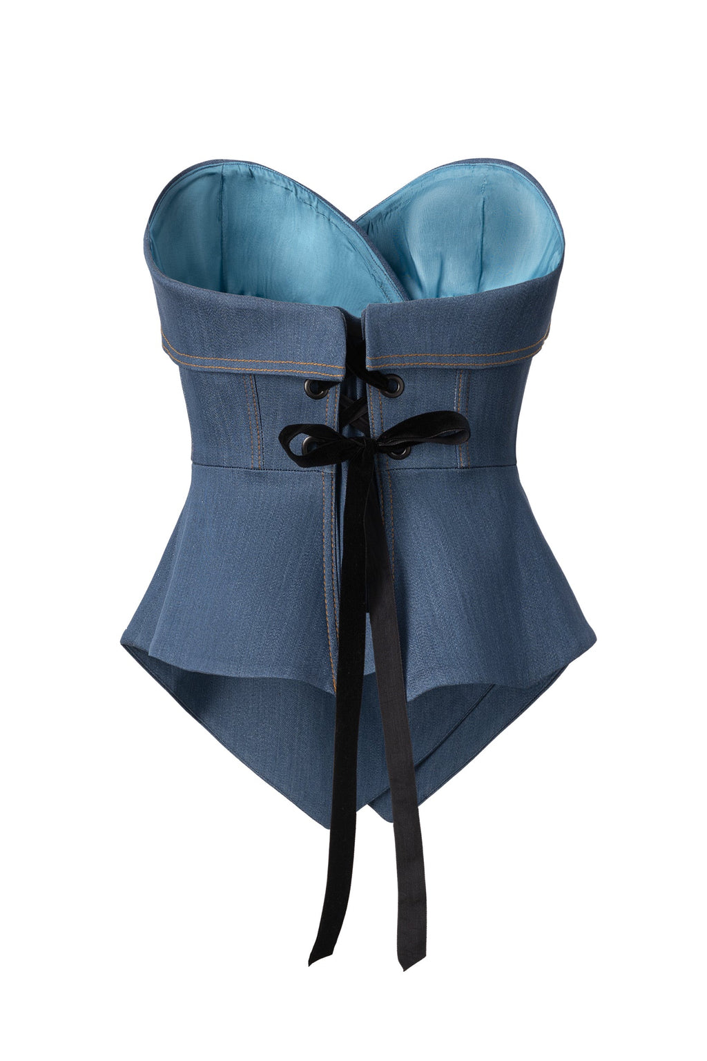 Corset Denim in Forma de Inima