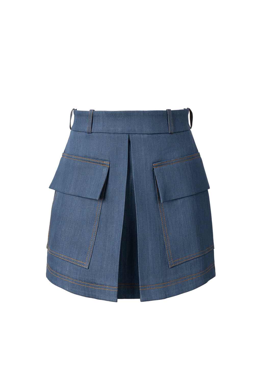 Fusta Mini Denim cu Buzunare Cargo