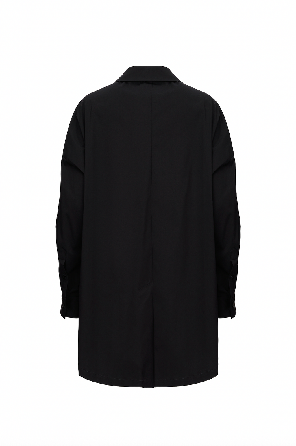 Camasa Neagra Oversized cu Buzunare Supradimensionate