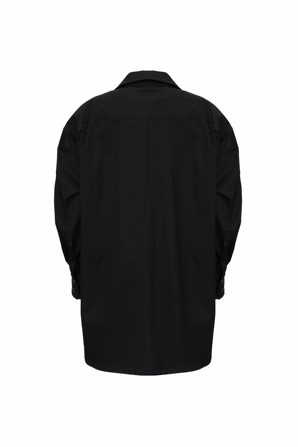 Camasa Neagra Oversized cu Croiala Lunga