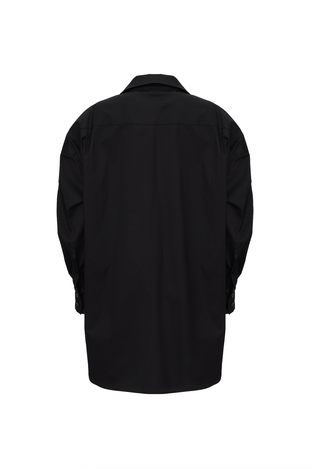 Camasa Neagra Oversized cu Croiala Lunga