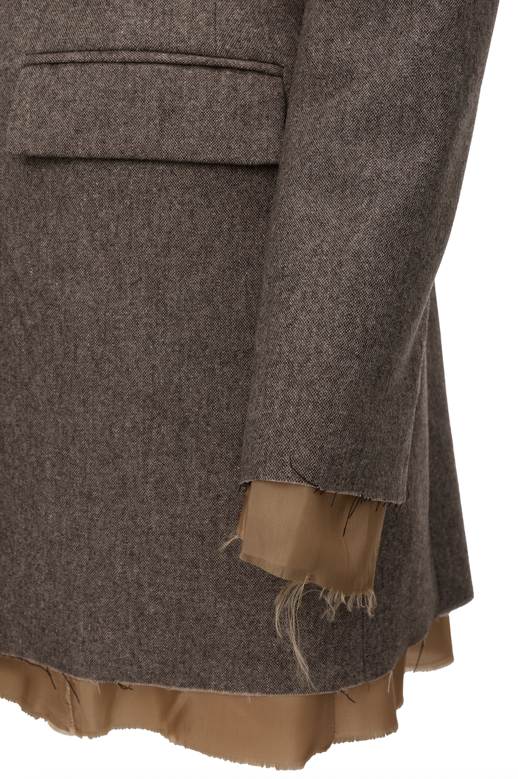 Rochie Sacou Gri Taupe si Captuseala, din Lana