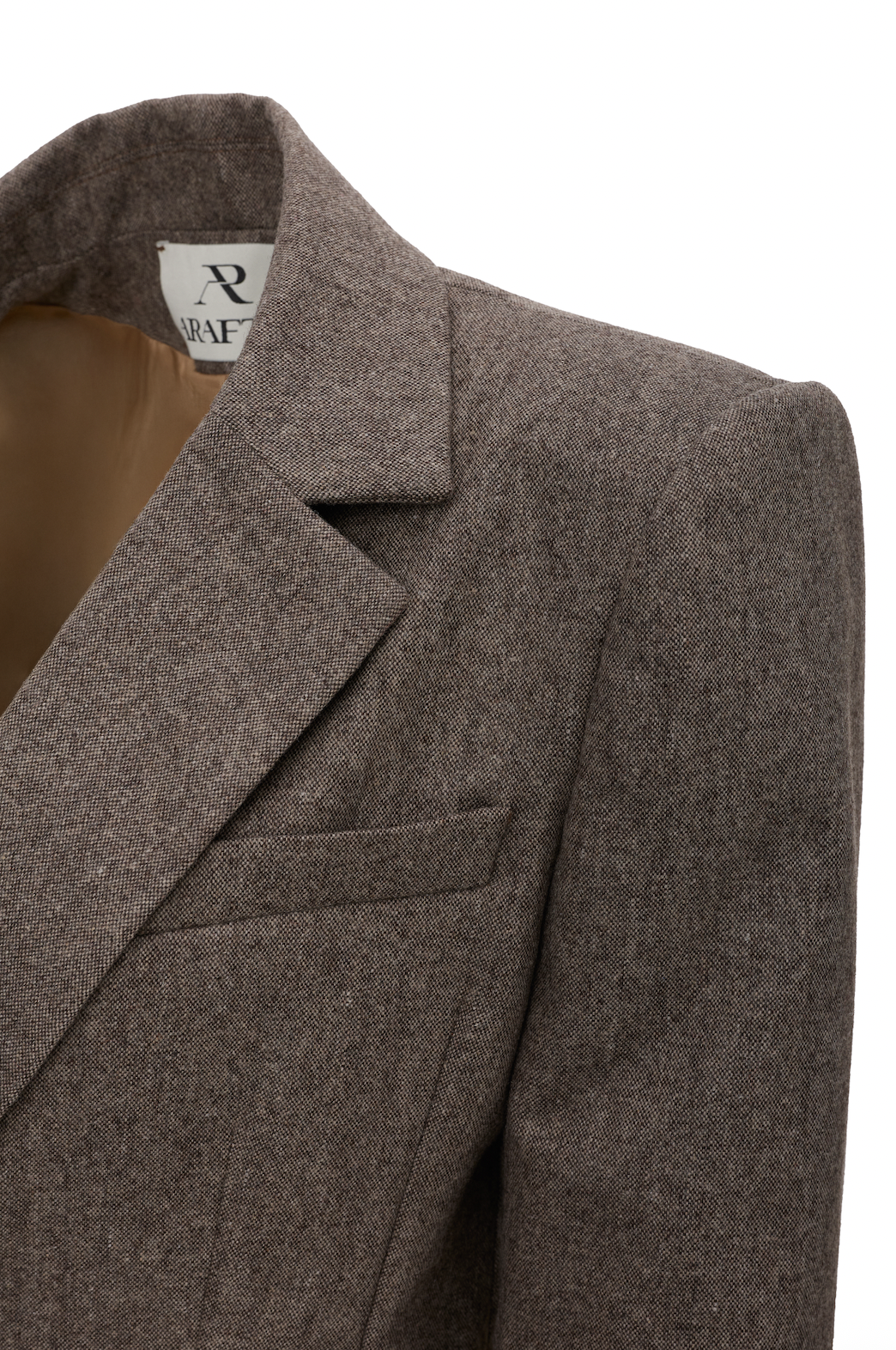 Rochie Sacou Gri Taupe si Captuseala, din Lana