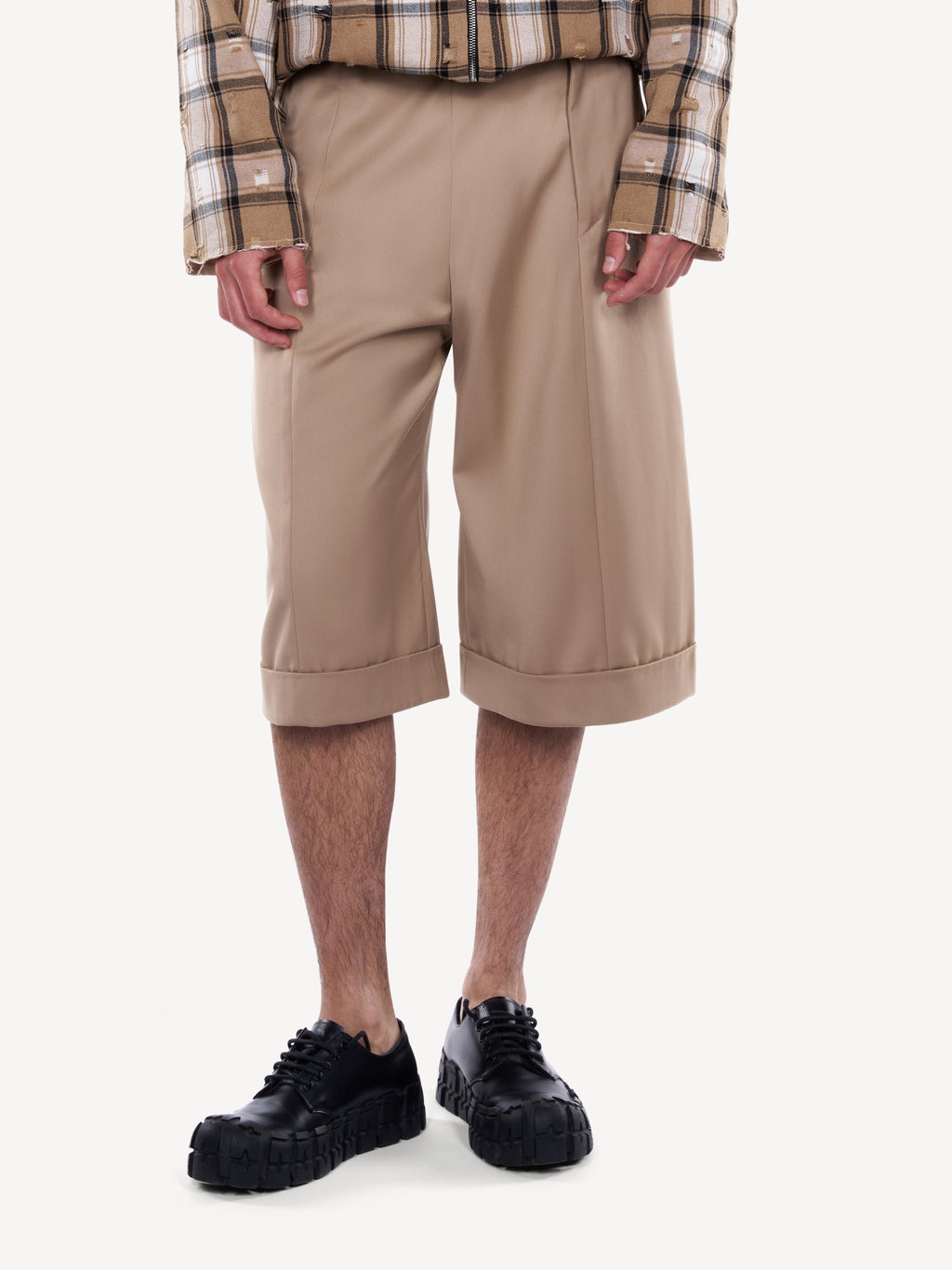 Pantaloni crop cu inchidere pe picior