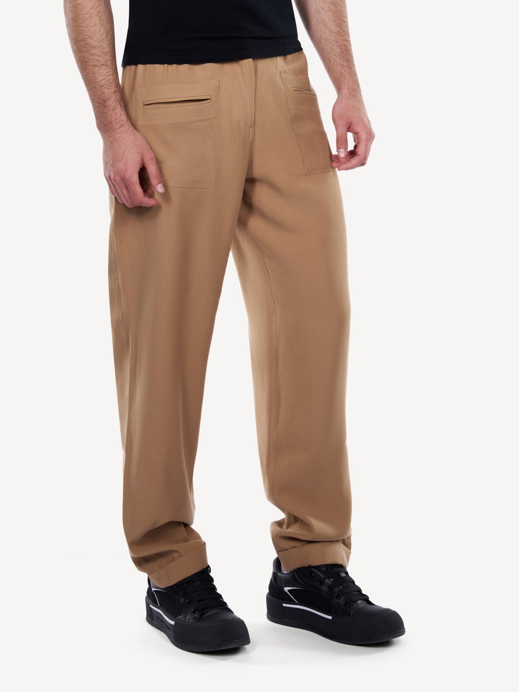 Pantaloni Relaxed Fit Camel