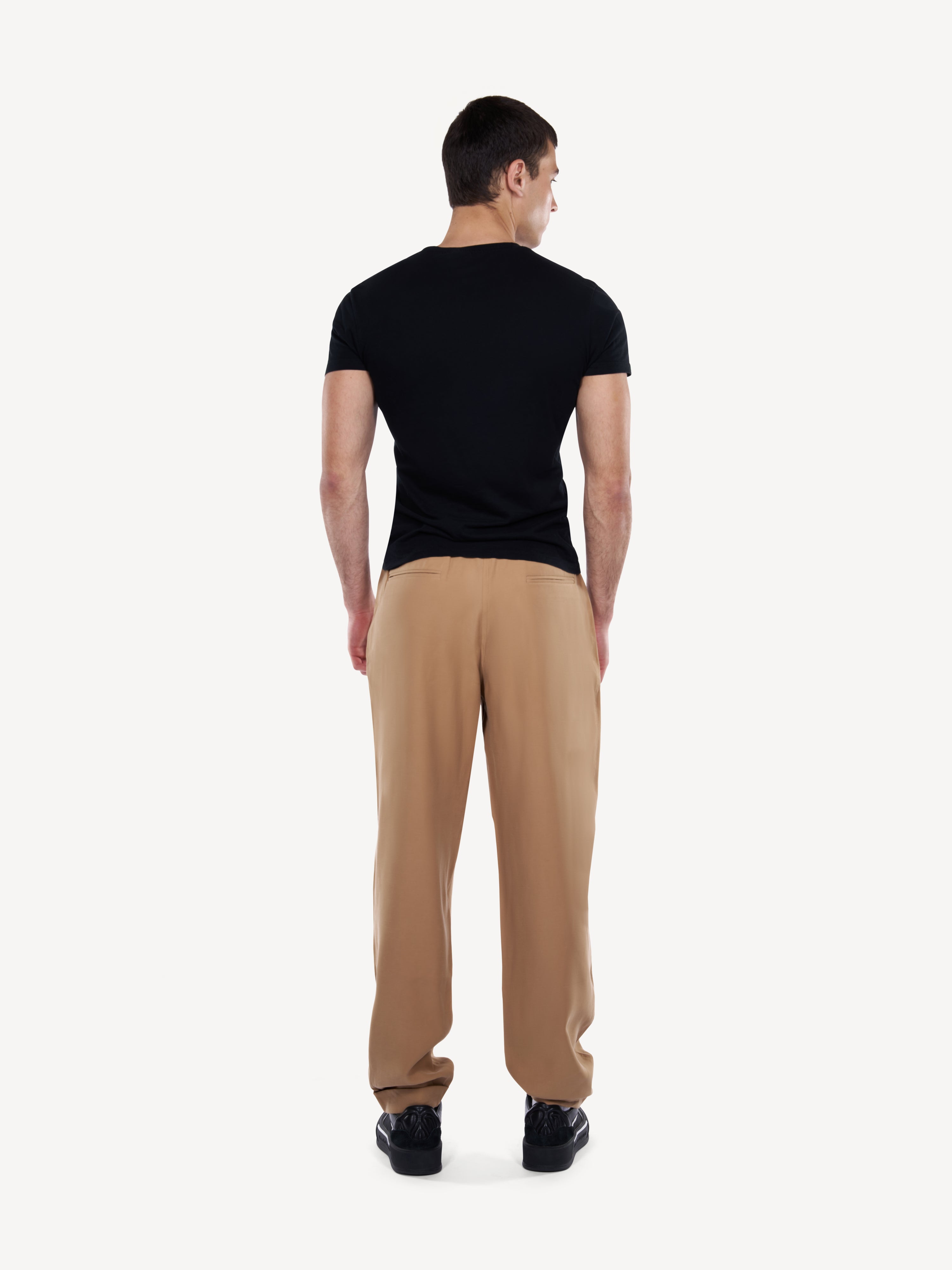 Pantaloni Relaxed Fit Camel